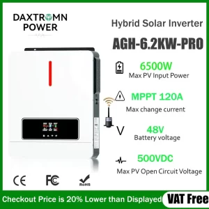 pyrosolar 4.2KW 24V 6.2KW 48V Solar Inverter MPPT 120A Hybrid on Gird off Gird Solar Charger  For Power System